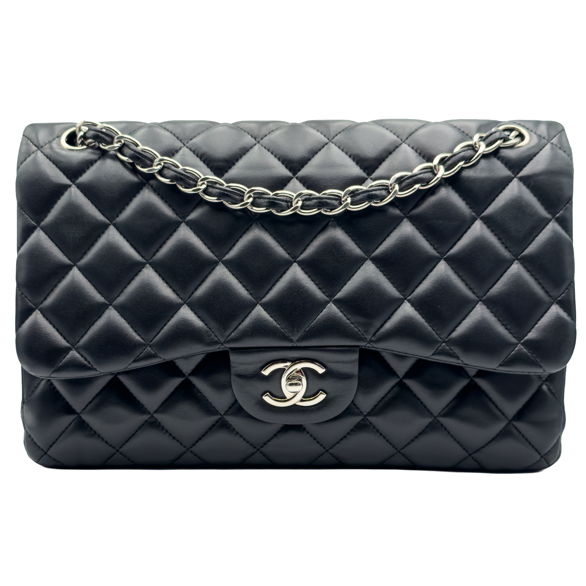 Chanel Jumbo 30 - Nera/Lambskin - HW Silver